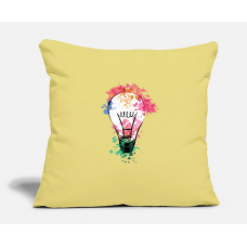 Watercolor Light Bulb Washed Yellow Pillow